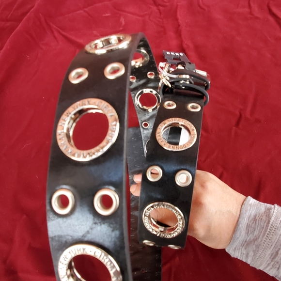 DNKY belt black with silver size M - Picture 1 of 6